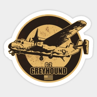 C-2 Greyhound (distressed) Sticker